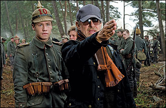 Steven Spielberg on set of 'War Horse'