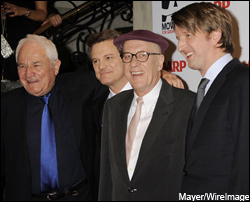 David Seidler, Colin Firth, Geoffrey Rush and Tom Hooper 