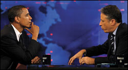 President Barack Obama has appeared on 'The Daily Show' four times. 