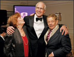 Anne Meara, Chevy Chase and Jerry Stiller