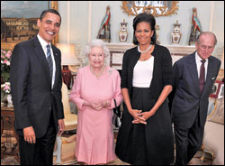 President Obama and wife Michelle met with Queen Elizabeth II and Prince Philip while in London for the G-20 summit.
