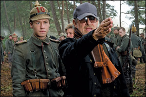 Steven Spielberg on the set of 'War Horse'