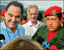 Oliver Stone and Venezuelan President Hugo Chavez