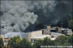 Fire at Universal Studios