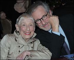 Steven Spielberg and Leah Adler