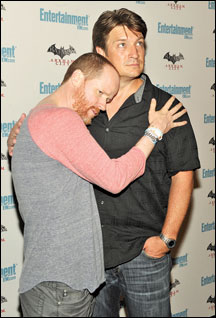 Joss Whedon and Nathan Fillion at EW’s fete 