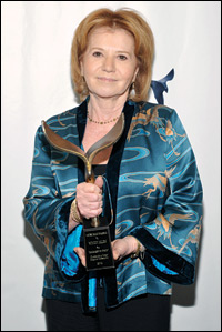 Letty Aronson accepted on behalf of Woody Allen, who won the WGA nod for original screenplay. 