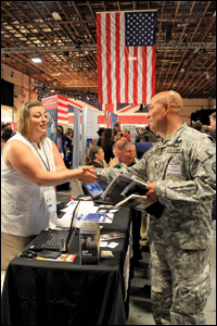 Sony Pictures Studios hosted a Hiring Our Heroes job fair for military vets in July.