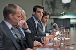 Paul Bettany, Kevin Spacey, Zachary Quinto and Penn Badgley star in surprise VOD hit “Margin Call.” 