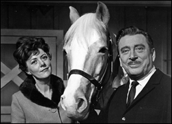 Florence McMichael and Leon Ames played the Posts’ bewildered neighbors in comedy series “Mr. Ed,” which aired on CBS in the ’60s.