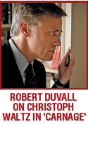 Christoph Waltz in 'Carnage'