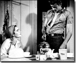 Elizabeth Taylor and James Dean