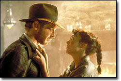 Harrison Ford and Karen Allen