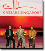 James Cameron, Harrah's topper Gary Loveman and chief creative officer of Thinkwell Design & Production Craig Hanna annonuce the casino project Monday at ShoWest.