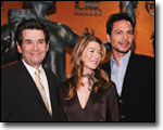 SAG president Alan Rosenberg with thesps Ellen Pompeo and Benjamin Bratt.
