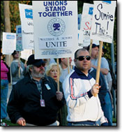 SAG, WGA protest