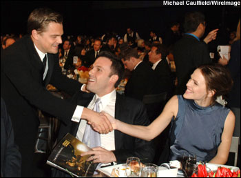 Leonardo DiCaprio, Ben Affleck and Jennifer Garner