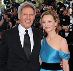'Indiana Jones and the Kingdom of the Crystal Skull' star Harrison Ford with Calista Flockhart at the film's Cannes Film Festival premiere.