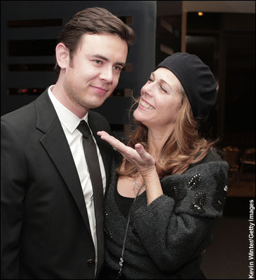 Colin Hanks and Rita Wilson