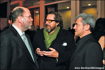 Scott Rudin, Julian Schnabel and Daniel Bettsek
