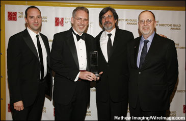 Actor Tony Hale, Art Director David Craig, Production Designer Jack Fisk and Set Decorator Jim Erickson received the award for Excellence in Production Design for a Feature Film for 'There Will Be Blood'. 