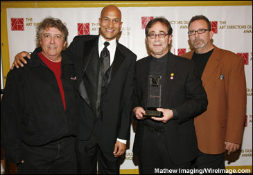 D. Martin Bookwalter, actor Keegan-Michael Key, Production Designer John Sabato, and Daryn Goodall received the award for Multi-Camera Television Series for 'Mad TV - Episode 1221 Mad TV' at the 12th Annual Art Directors Guild Awards held.