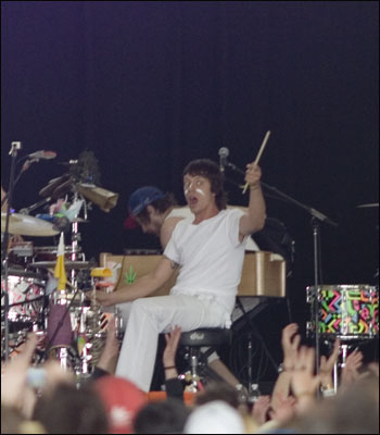 Man Man plays the Mojave tent at Coachella on Saturday.