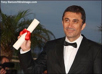 Director Nuri Bilge Ceylan took the director award for 'Three Monkeys' (Les trois singes) at the Cannes Film Festival -- May 25, 2008