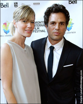 Sunrise Coigney and actor Mark Ruffalo arrive at the 'What Doesn't Kill You' film premiere held at the Ryerson Theatre.