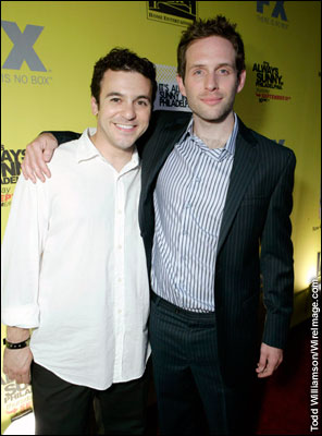 Director Fred Savage (L) and actor Glenn Howerton attend the launch party for Season 4 of 'It's Always Sunny In Philadelphia" and Season 3 DVD release at STK on September 10, 2008 in Los Angeles, California.