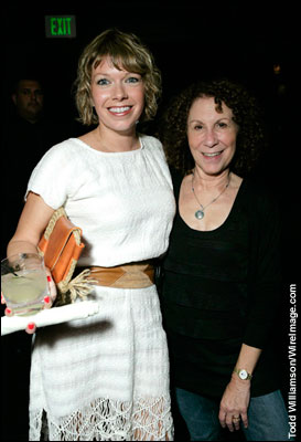 Actresses Mary Elizabeth Ellis (L) and Rhea Perlman attend the launch party for Season 4 of 'It's Always Sunny In Philadelphia" and Season 3 DVD release at STK on September 10, 2008 in Los Angeles, California.