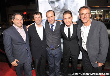 Dreamworks' Adam Goodman, David Beaubaire, director D.J. Caruso, Shia LaBeouf and producer Patrick Crowley. &bull; Review: 'Eagle Eye' 