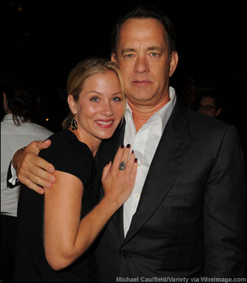 Christina Applegate and Tom Hanks at the 2nd annual Evening Before party benefiting the Motion Picture & Television Fund.