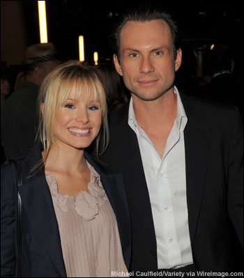 Kristen Bell and Christian Slater at the 2nd annual Evening Before party in Century City on Saturday.