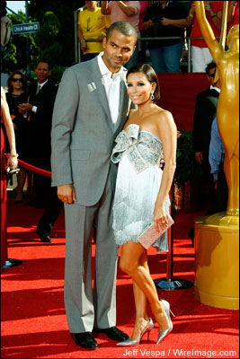 NBA Player Tony Parker and Emmys presenter Eva Longoria Parker arrive at the 60th Primetime Emmy Awards at the Nokia Theatre on September 21, 2008 in Los Angeles, California. Full Emmys coverage 