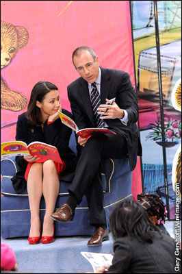'Today Show' co-hosts Ann Curry and Matt Lauer read to children attending Jumpstart's Read for the Record charity event in New York -- October 2, 2008