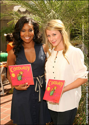 Gabrielle Union and Lauren 'Lo' Bosworth at the Jumpstart's Read for the Record event in Los Angeles, CA -- October 2, 2008