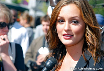 Actress Leighton Meester attends the 15th annual Shop Til It Stops fashion show and tribute in New York -- October 2, 2008
