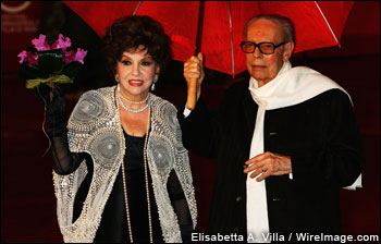 Gina Lollobrigida and Gianluigi Roni, President of the Festival attends the Closing Ceremony during the 3rd Rome International Film Festival held at the Auditorium Parco della Musica on October 31, 2008 in Rome, Italy.