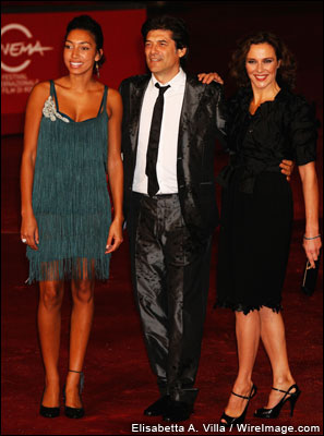 (L-R) Actress Margot Dufrene, actor Georges Corraface and actress Valeria Cavalli attends the Closing Ceremony during the 3rd Rome International Film Festival held at the Auditorium Parco della Musica on October 31, 2008 in Rome, Italy.