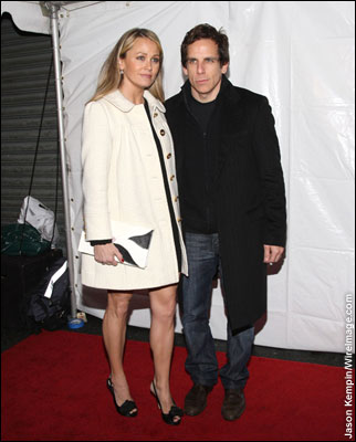 Christine Taylor and Ben Stiller at the Broadway premiere of 'Billy Elliot' -- November 13, 2008 Review: Billy Elliot: The Musical 