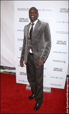 Akon attends the premiere of 'Cadillac Records' at the AMC Loews 19 in New York. • Review: Cadillac Records 