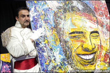 Artist Davood Roostaei attends the 'Obama That One!' Change Awards at the Newseum in Washington, D.C. -- January 18, 2009