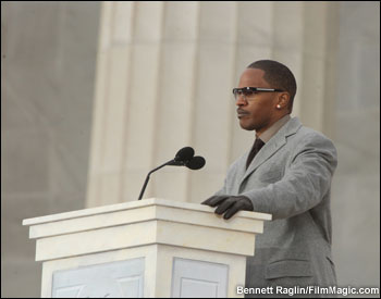 Jamie Foxx attends the Opening Celebration for the 56th Presidential Inauguration at the Lincoln Memorial in Washington, D.C. -- January 18, 2009
