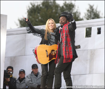 Sheryl Crow and Will.I.AM attend the Opening Celebration for the 56th Presidential Inauguration at the Lincoln Memorial in Washington, D.C. -- January 18, 2009