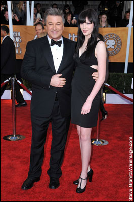 Best Actor in a Comedy Series-winner Alec Baldwin and daughter Ireland Eliesse.