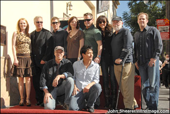 William Petersen (pictured with CSI cast and crew) at Tuesday's ceremony.
