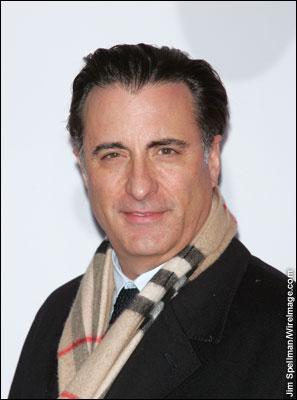 Actor Andy Garcia attends the premiere of 'The Pink Panther 2' at the Ziegfeld Theater on February 3, 2009, in New York City.