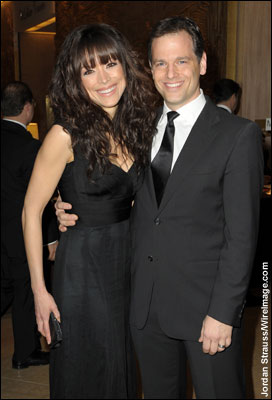 Actress Liz Vassey and her husband arrive at the 59th Annual ACE Eddie Awards at the Beverly Hilton Hotel on February 15, 2009 in Beverly Hills, California.