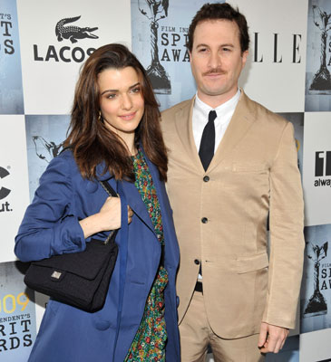Rachel Weisz and 'The Wrestler' director Darren Aronofsky at Saturday's Independent Spirit Awards.